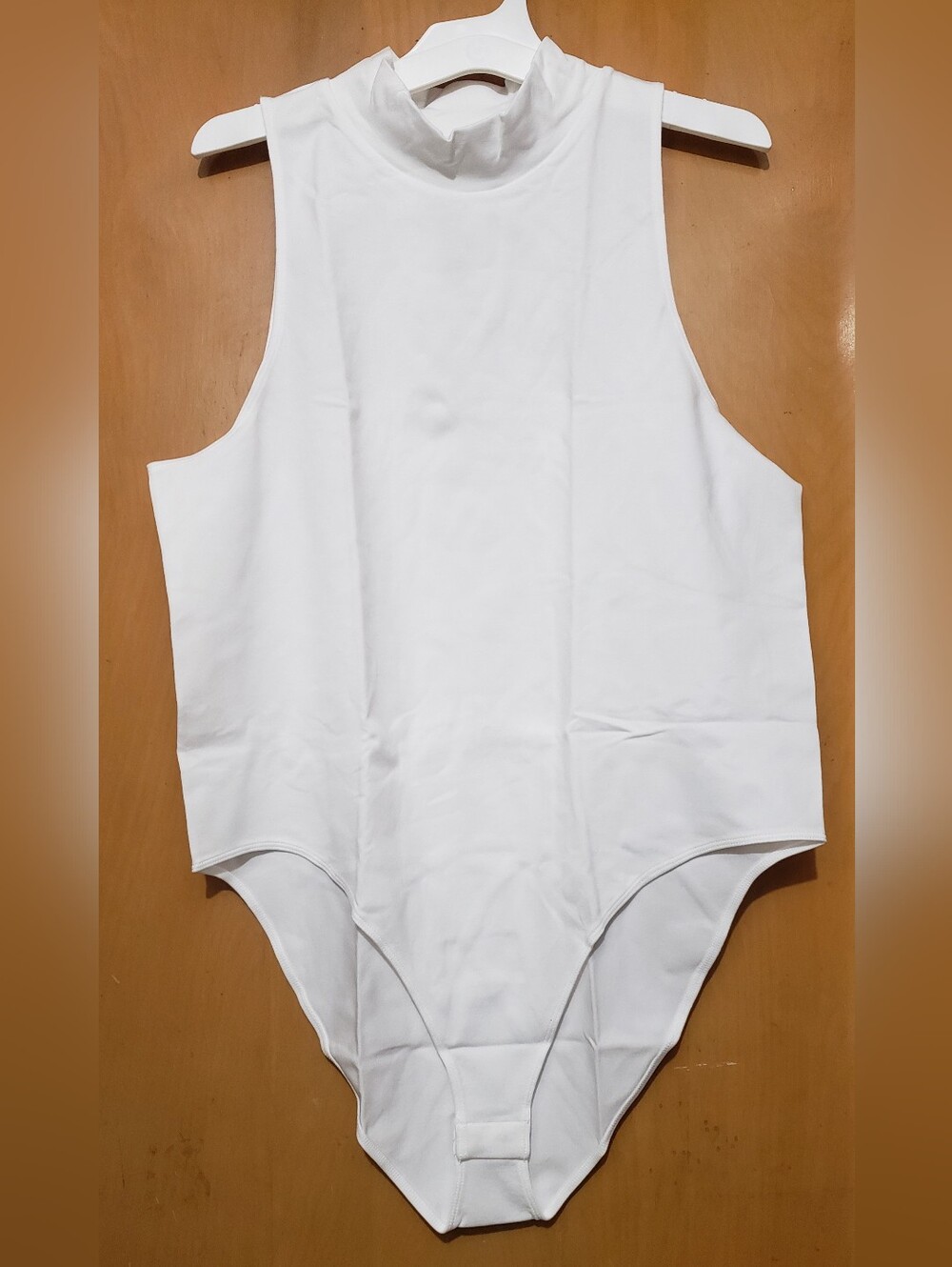 a new day White Sleeveless Mock Neck Stretch Bodysuit